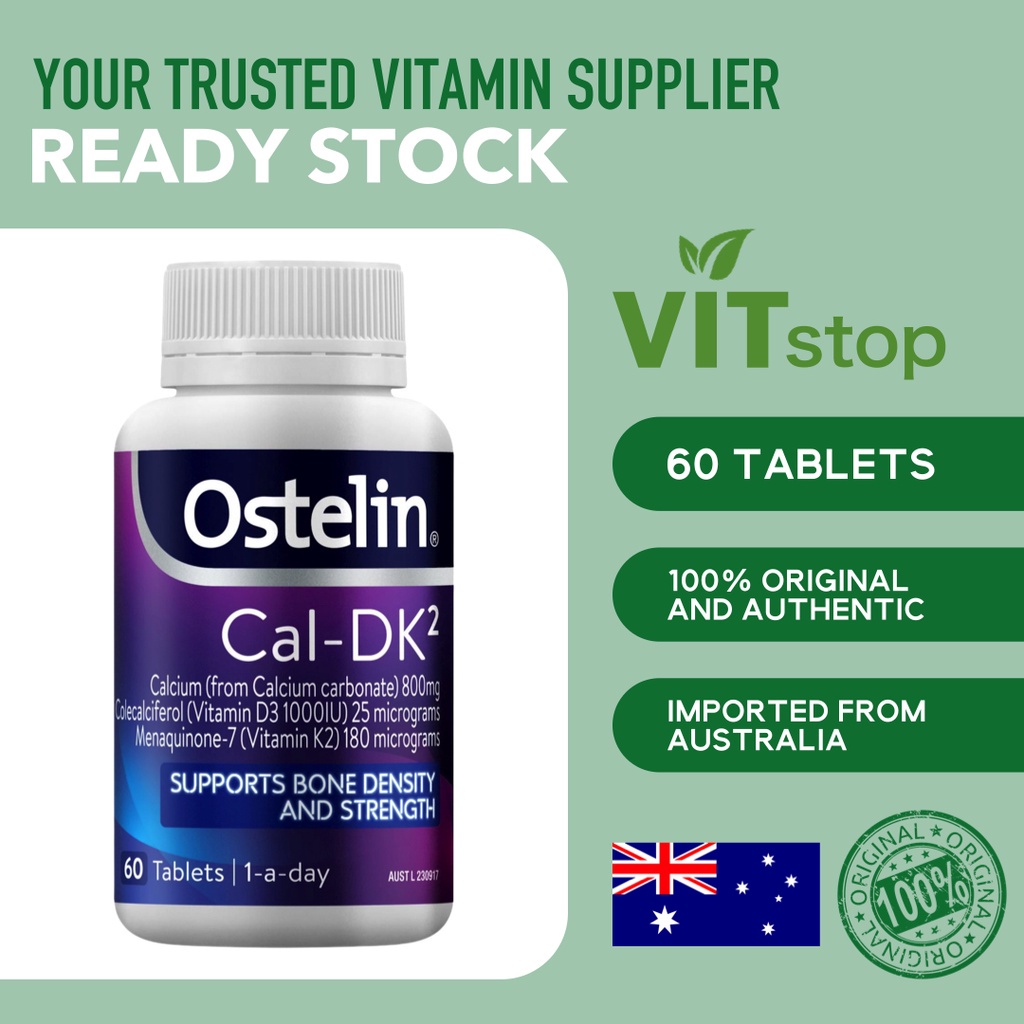 【COD】 Ostelin Cal-DK2 (Calcium Vitamin D3 & K2) 60 Tablets - Australia