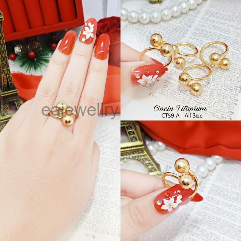 XUPING cincin wanita boba 24 karat emas asli realpict anti luntur