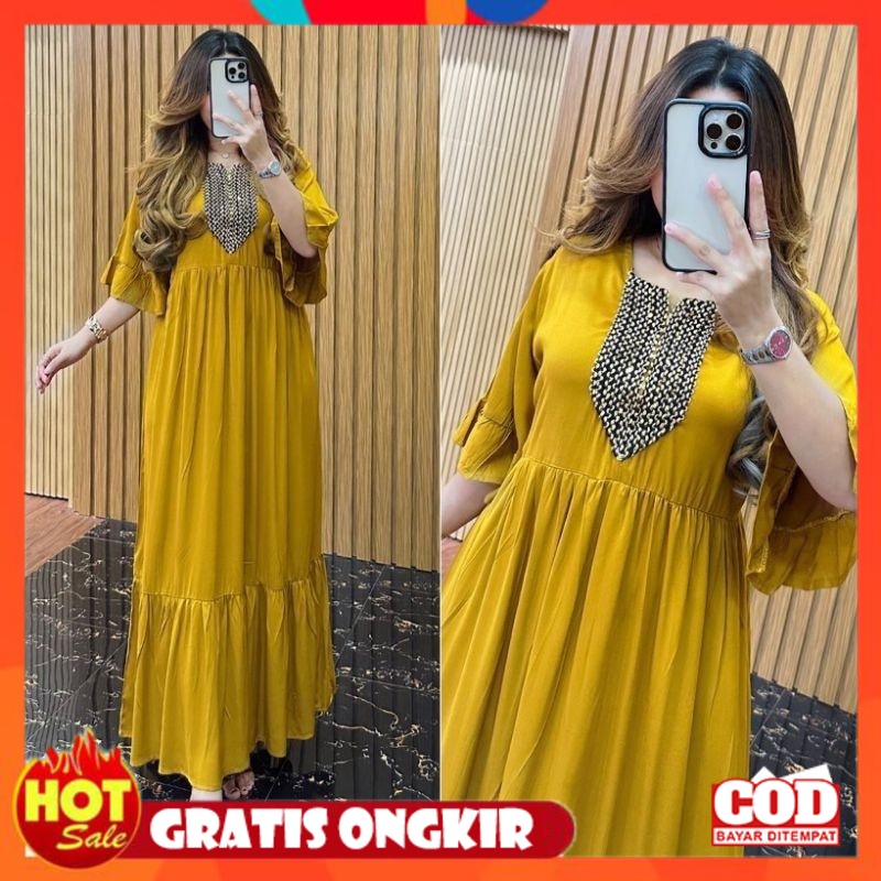 KAIN ADEM HALUS TEBAL / (COD) Dress Arab |Daster Arab Renda Sultan Polos Bhusui Terbaru Lengan Tromp