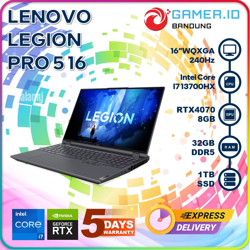 LENOVO LEGION PRO 5 16 I7 13700HX RTX4070 32GB 1TB 16.0WQXGA 240HZ