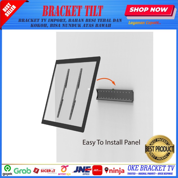 brecket braket tv dinding LG samsung TCL 55 50 43 40 32inci inch - TILT 32-55 INCH