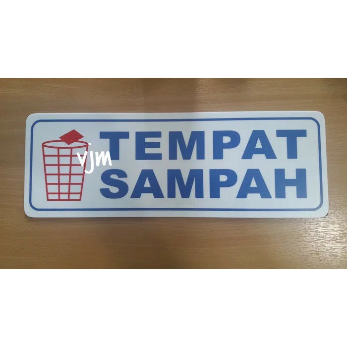

Sign label acrylic tulisan tempat sampah, plat akrilik