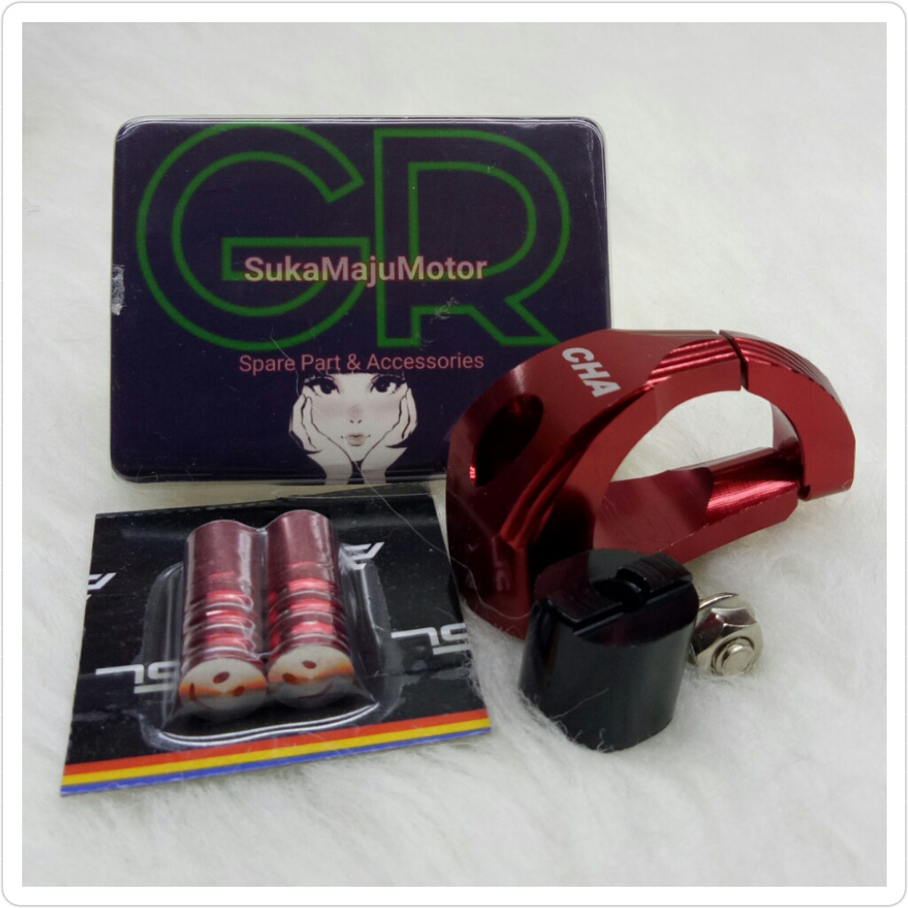 #CRC# paket variasi acc gantungan barang D+tutup pentil motor model smile universal Nmax,Aerox,Pcx,V