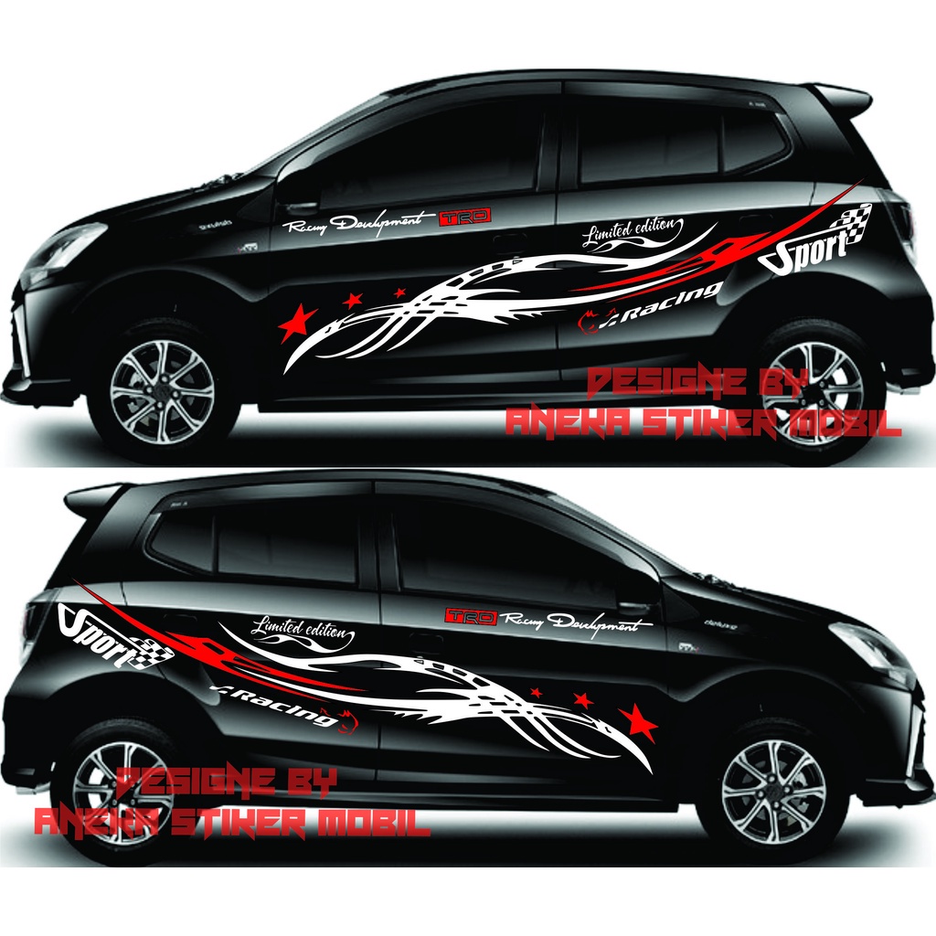 promo cutting stiker mobil agya hitam new list striping stiker mobil agya terlaris