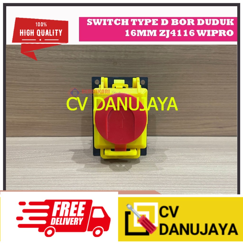 Switch saklar on off bor duduk 16mm 16 mm type D ZJ 4116 ZJ4116 Wipro