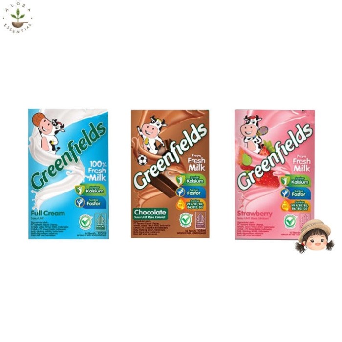 

[Big Sale] Susu UHT Greenfields 105 ml - Mix FC & Strow