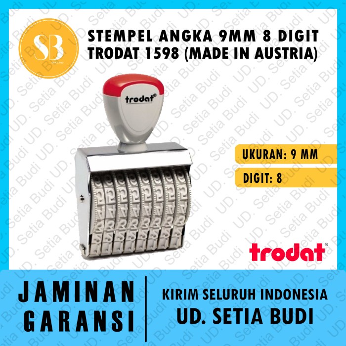 

Stempel Angka 9mm 8 Digit Trodat 1598 (Made in Austria)