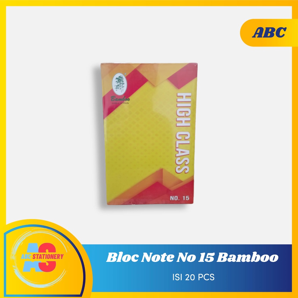 

Bloc Note Garis Besar Bamboo No.15 ( Isi 10 )