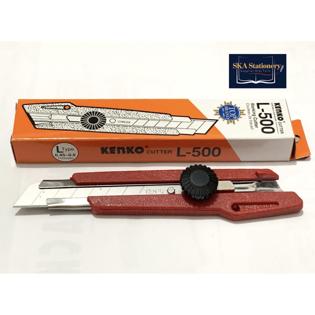 

Cutter Besar Kenko L500 ORI Cutter/Pemotong Kertas/Pisau Potong Kertas Kain Daun Serbaguna