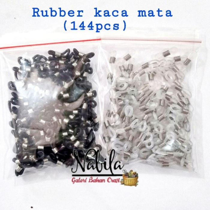 

promosi (144pcs) Rubber kaca mata hias bahan craft kerajinan tangan