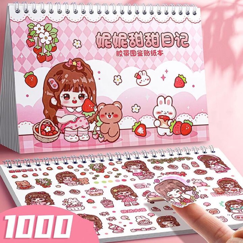 

diy cute sticker book 1000pcs buku sticker pet diy diary sticker note book