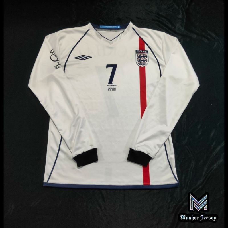 Jersey England 2002 Full Printing Custom