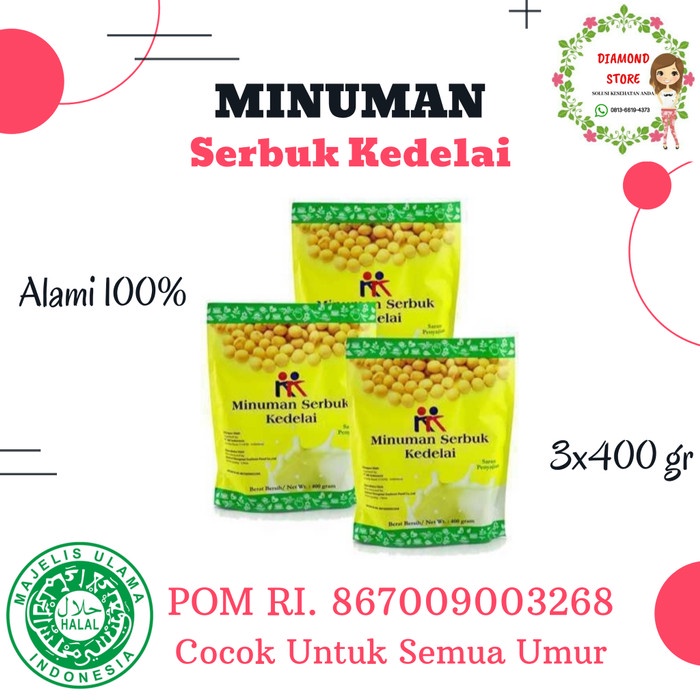 

[ READY STOCK ] KK Serbuk Kedelai / Soya Bean Powder 3x400gr • KK Indonesia •