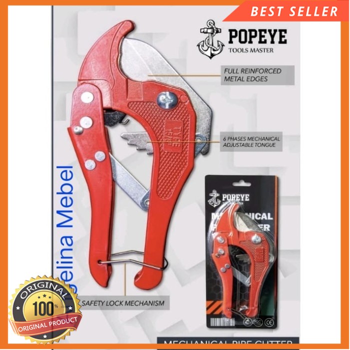 

Gunting Pipa Paralon / Tang Potong Pipa PVC 42 mm Merk POPEYE