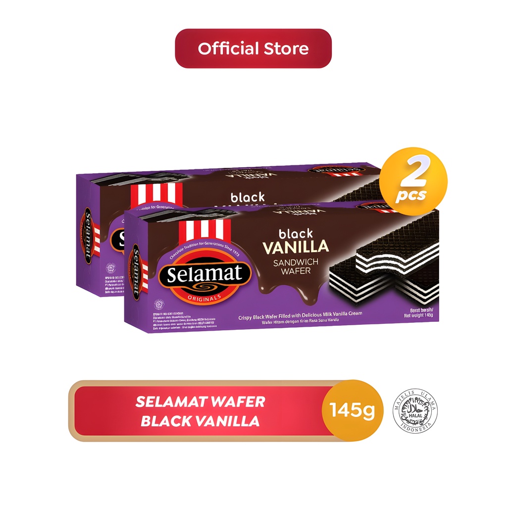 

Selamat Wafer Black Vanilla 145 g x 2 pcs