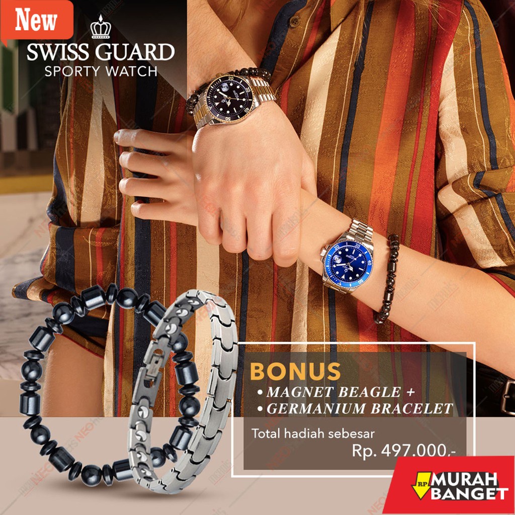 Jam pria keren- Jam Tangan - Swiss Guard Sporty Watch By Neohaus - Origin Korea (Extra Bonus)