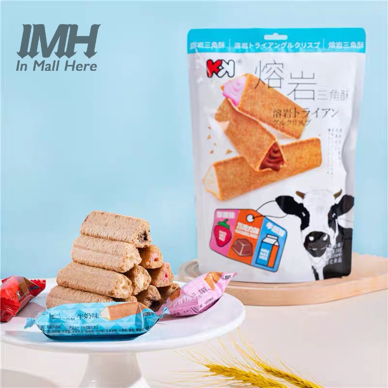 

[HALAL] MIX Lava Triangle Crispy Snack Renyah Import Cemilan China biskuit kue Krispi Lava segitiga makanan sehat 熔岩三角酥IMH 014
