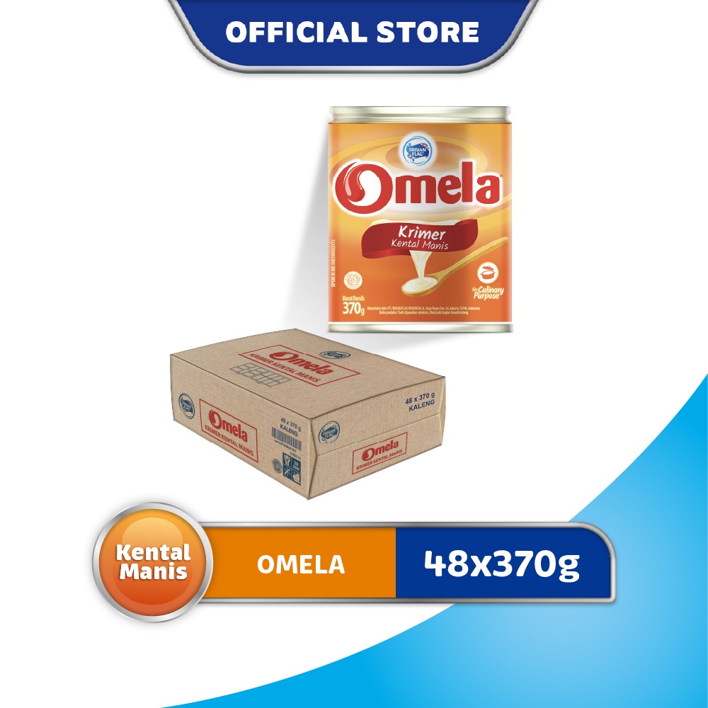 

Frisian Flag Kental Omela Plain Kaleng 48x370g