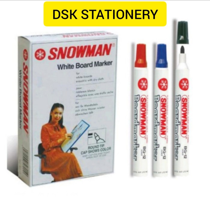 

SPIDOL WHITEBOARD SNOWMAN 1 LUSIN 12 PCS - Biru