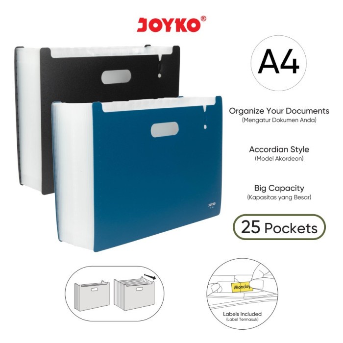 

Joyko Expanding File Map Organizer EF-7A4 25 Pockets