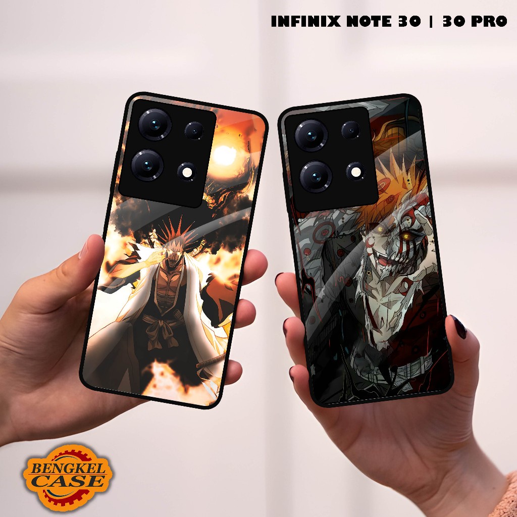 CUSTOM CASE GLOSSY Infinix Note 30 PRO - NOTE 40 PRO | Casing Hp Infinix | MOTIF ANIME Bleach (BS10)