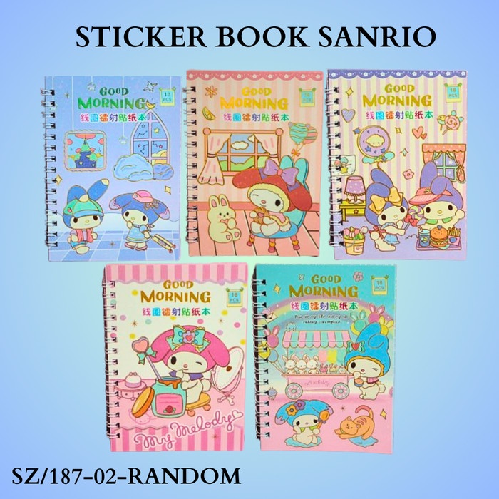 

Stiker Buku Lucu/Sticker Book SANRIO/Quiet book SZ/187-02-RANDOM