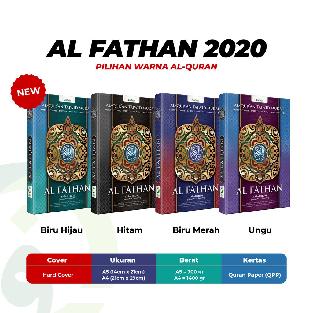 Al Fathan A5 New Cover 2020 - Quran AlFathan - Al Quran Tajwid Mudah Al Fathan A5 PACKING BUBLE WRAP