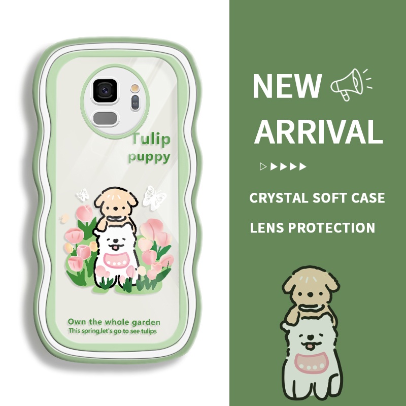 Casing For Samsung Galaxy S9 S10 Plus S10 4G S8 Plus S9 Plus   imut Anak anjing berfoto di tengah bu