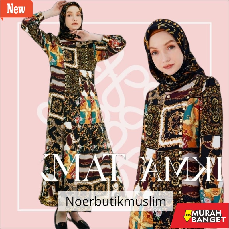 dijamin awet dan asli- Hikmat Fashion Original A6614 / Abaya Hikmat  - noerbutikmuslim - Gamis lebar