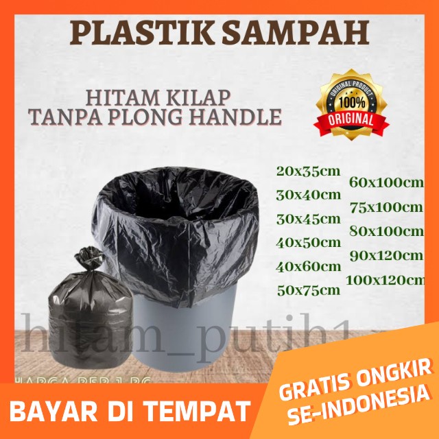 Plastik sampah Trashbag Kantong sampah ukuran kecil besar jumbo warna hitam