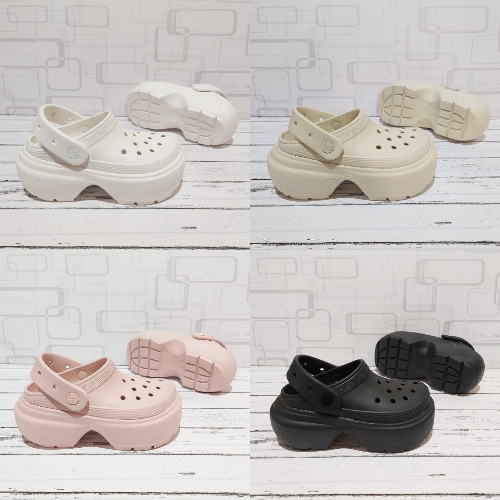 Sandal Crocs Stomp Women Sandal Crocs Wedges Wanita Crocs Stomp Sandal Clog Wanita Wedges