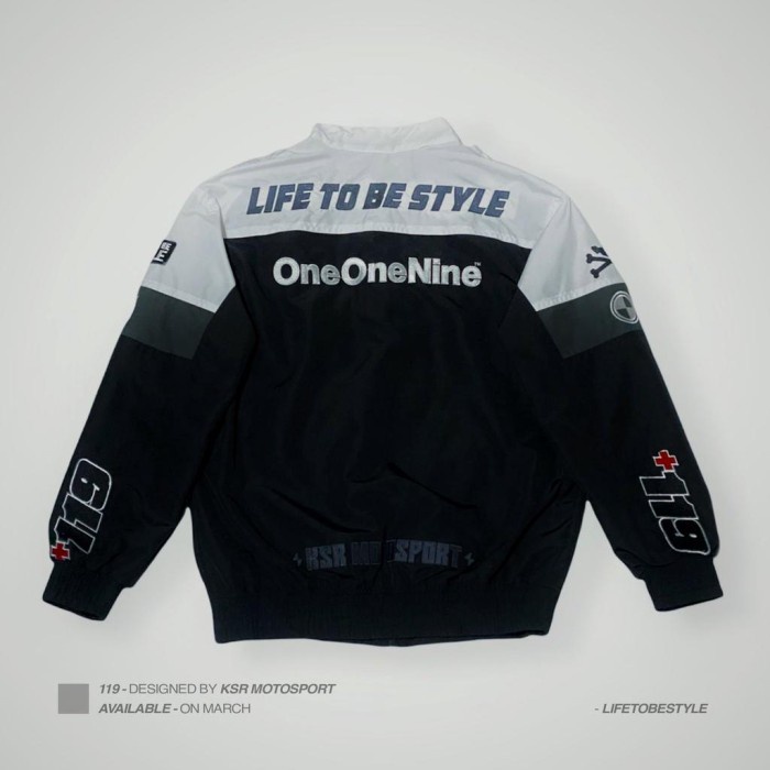 (NEW)- Jacket Touring Racernine White Black Series | Ksr Oneonenine