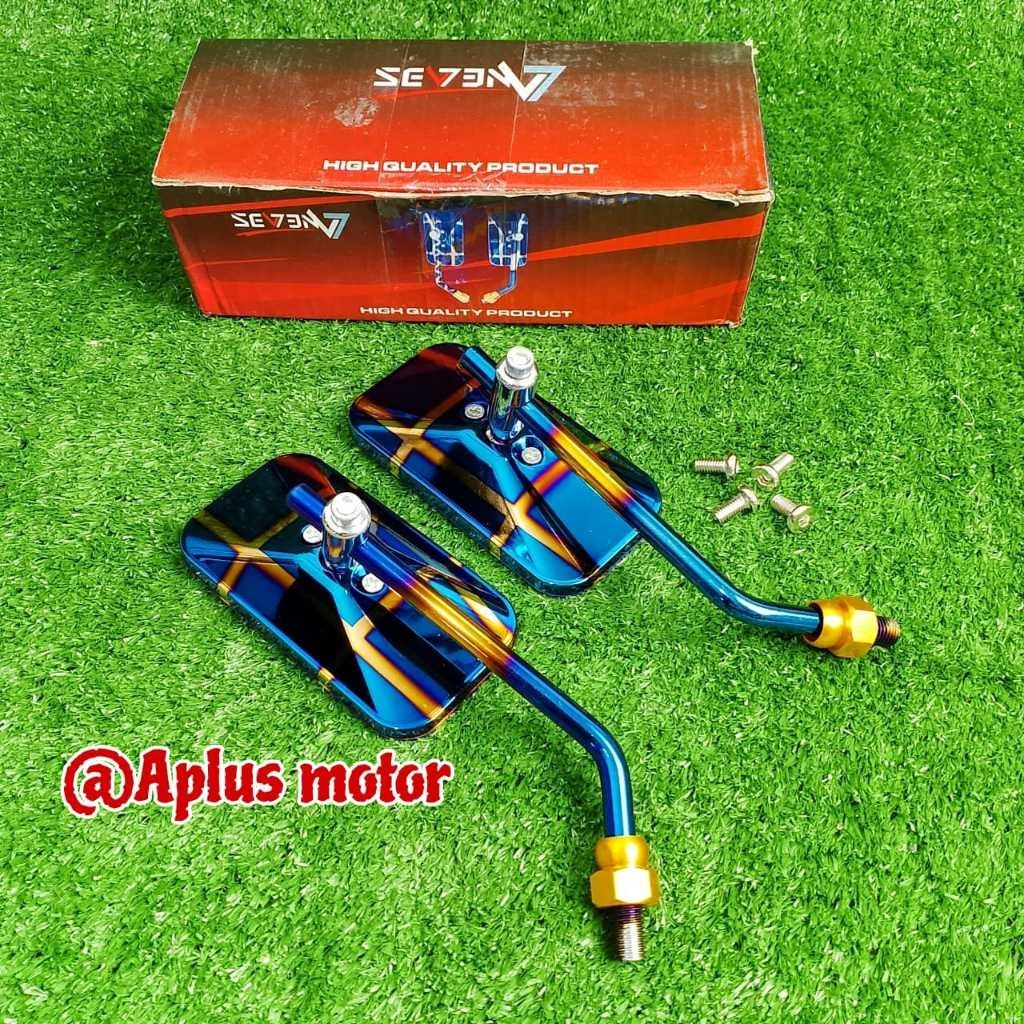 Spion Kotak Klasik Thailook Spion Blue X Full CNC Universal Semua Motor Ride it