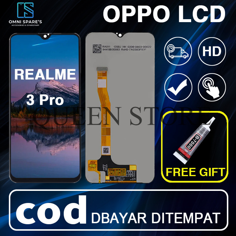 【original】LCD OPPO REALME 3PRO ORIGINAL FULLSET TOUCHSCREEN ASLI LAYAR HP COPOTAN