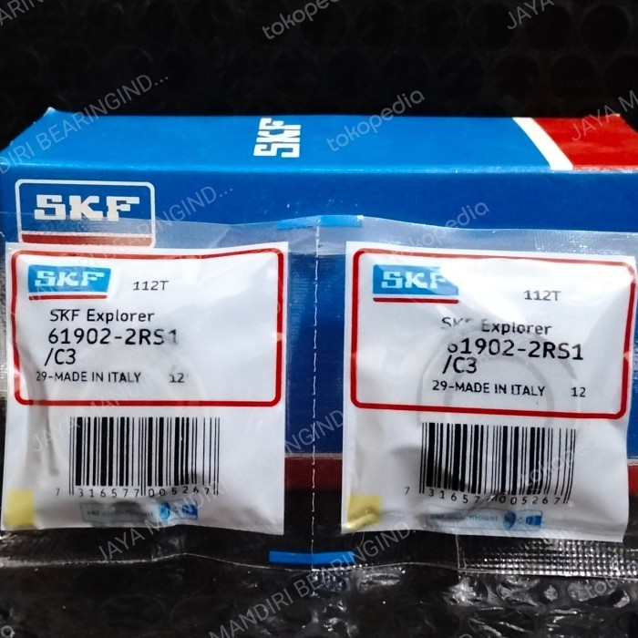 ORIGINAL BEARING 61902 / 6902 2RS1 C3 ( S K F )