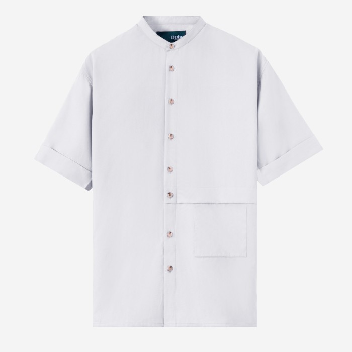 [Koko Lebaran 2025] Baju Muslim Duha Muslimwear - Barq Short Sleeve - Pearl White - S