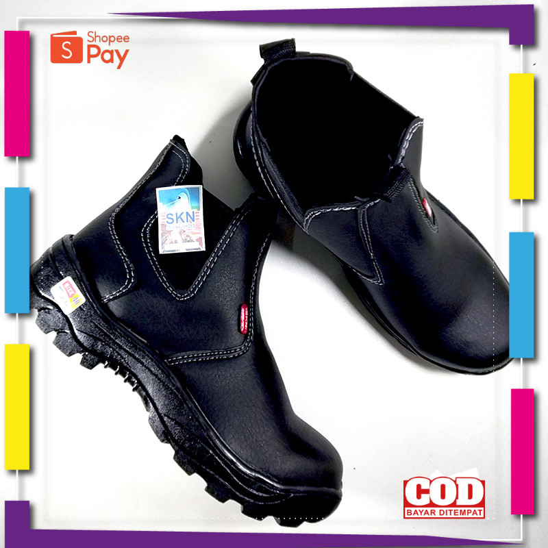 [PREMIUM ORIGINAL] Sepatu Safety King kickers Kulit Omega Import Elastis PDL PDH Klinik Service OB K