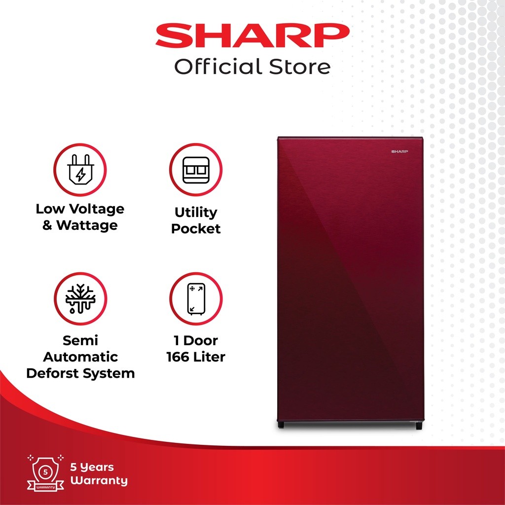 Sharp Kulkas SJ-X185M Red