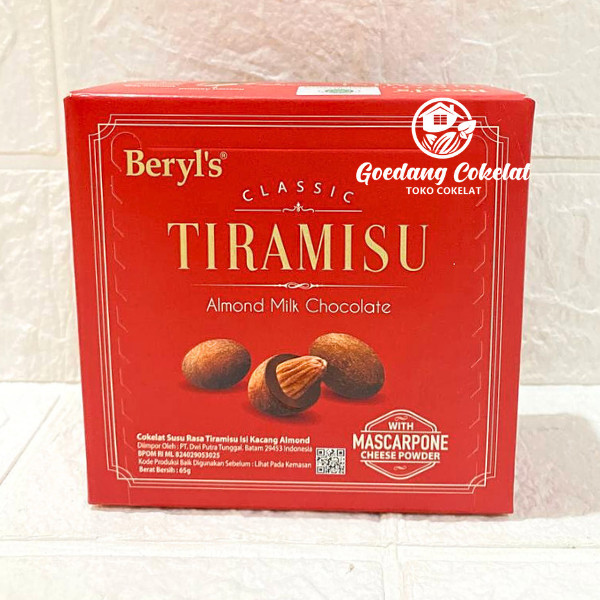 

READY STOCK!!! Beryl's Beryls Cokelat Malaysia Classic Tiramisu Almond Chocolate 65g - Milk Choco 65g