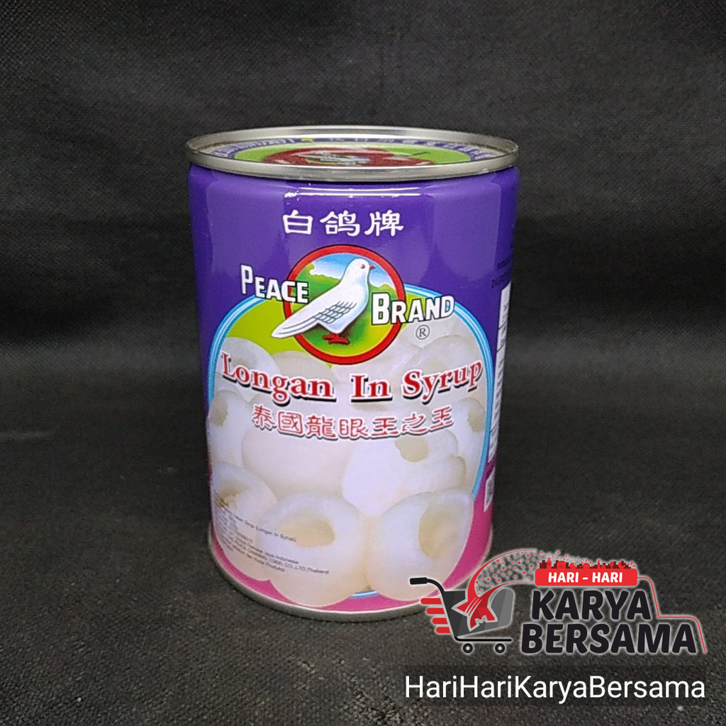 

BUAH KALENG PEACE BRAND LONGAN IN SYRUP LOKAL 565GR