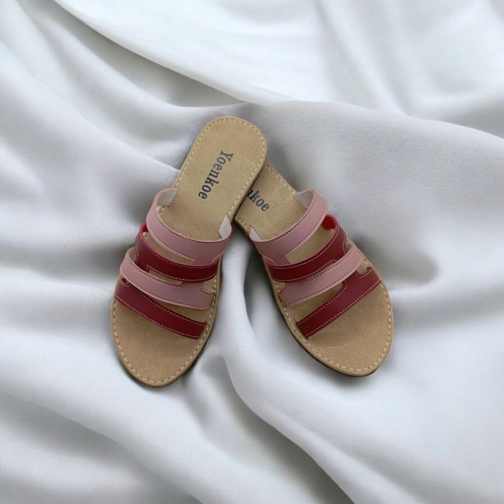Sandal Teplek Wanita Kekinian/ Wanita Dewasa Kulit Sintetis