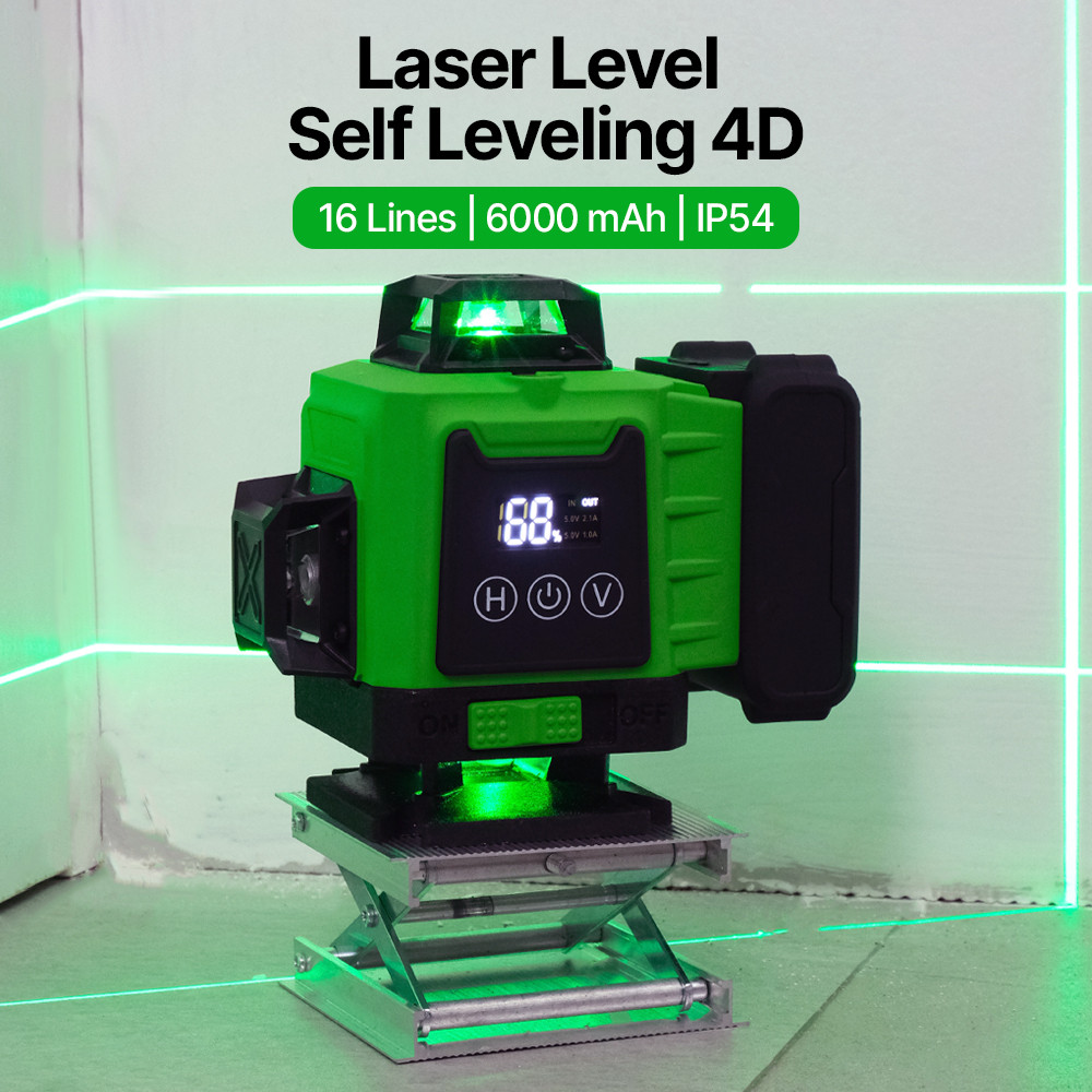 

CONENTOOL Laser Level Self Leveling 4D 16 Lines 6000mAh with Remote - CN16 - Green