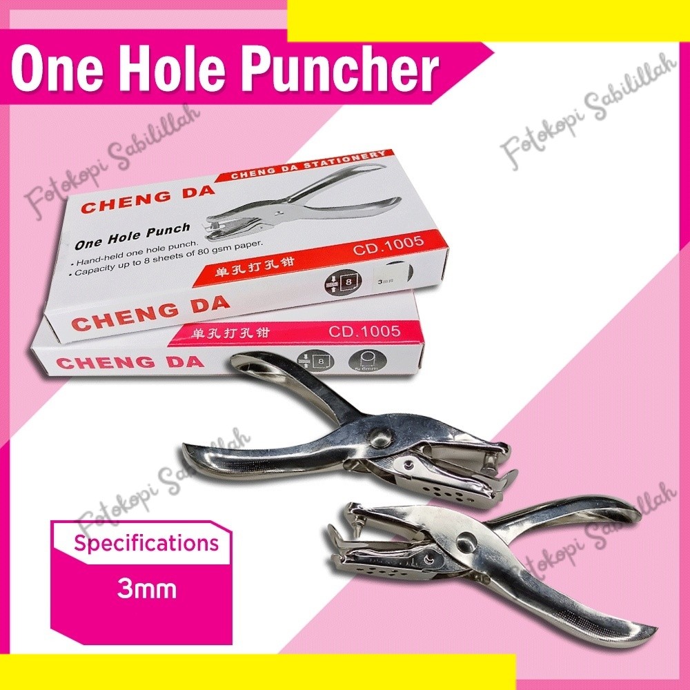 

3MM 6MM One Hole Hang Tag Puncher Circle/ Ticket Puncher Circle Metal Single Hand Held Hole Punch/Alat Pembolong Kertas 3MM 6MM