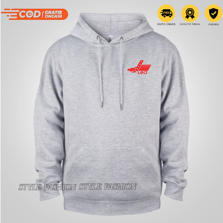 Style Fashion (COD) SWEATER - HOODIE PRIA LEA MERAH / Switer Pria / Hoodie Polos / Sweater Pria Hood
