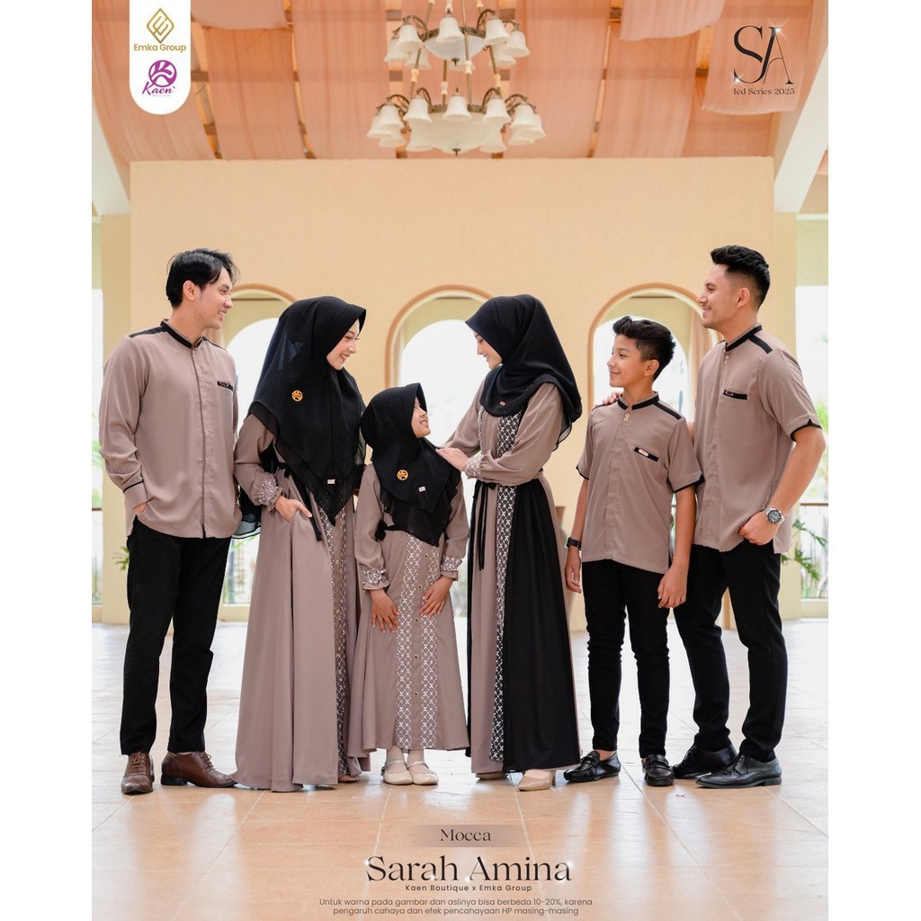 SARIMBIT SARAH AMINA WARNA MOCCA EMKA HIJAB