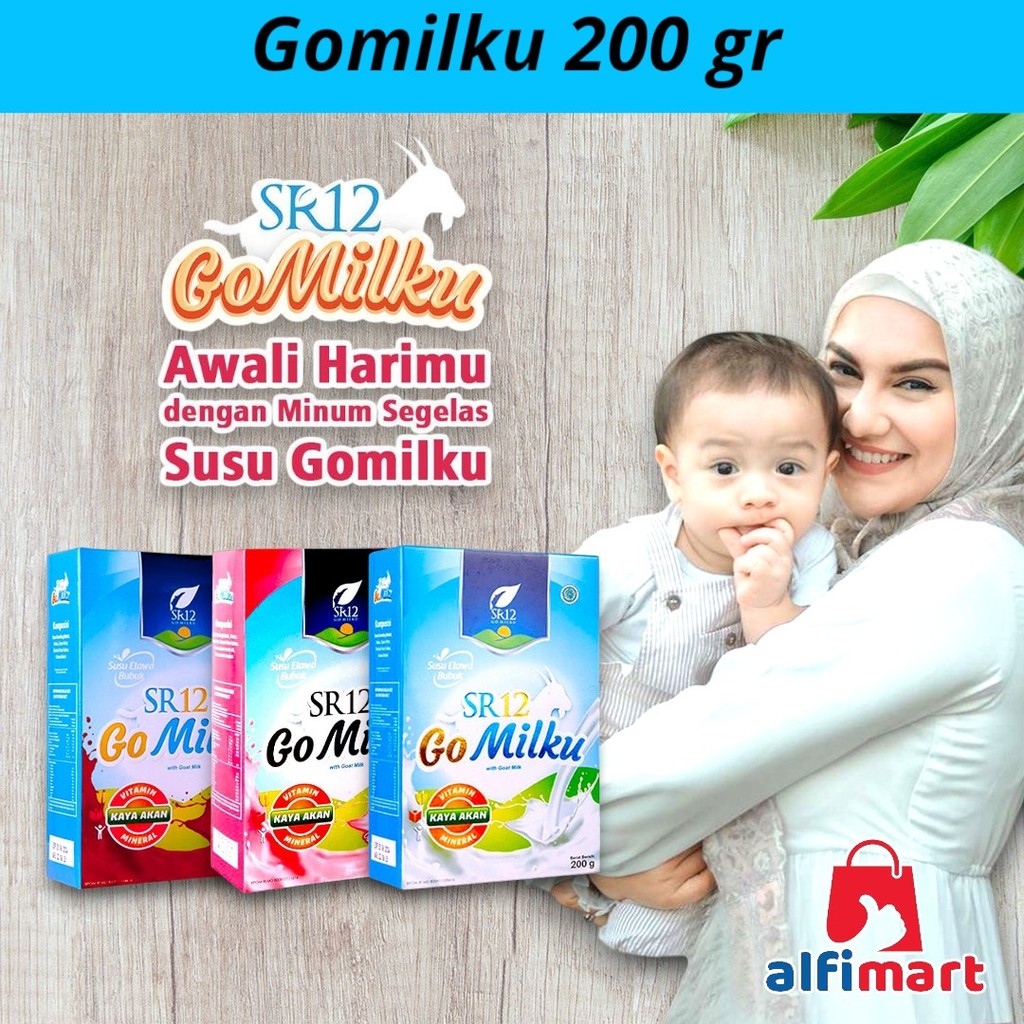 

SR12 - GoMilku Susu Kambing Etawa Premium 200g / Go Milku Original Vanilla Stroberi Strawberry Cokelat Coklat kemasan 200 gram