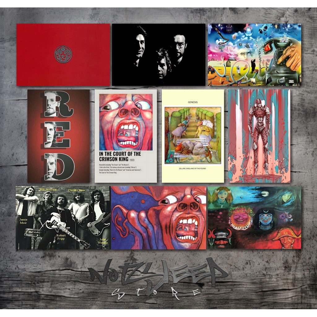 Poster band king crimson 30 x 40 (A3) de band Rock barat crimson king
