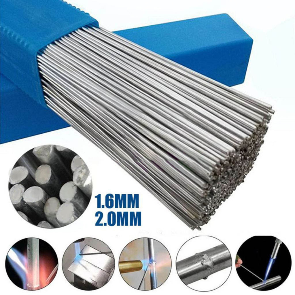 

1.6mm/2mm*50cm batang las listrik kawat las aluminium Titik leleh rendah batang aluminium Batang las inti perak universal