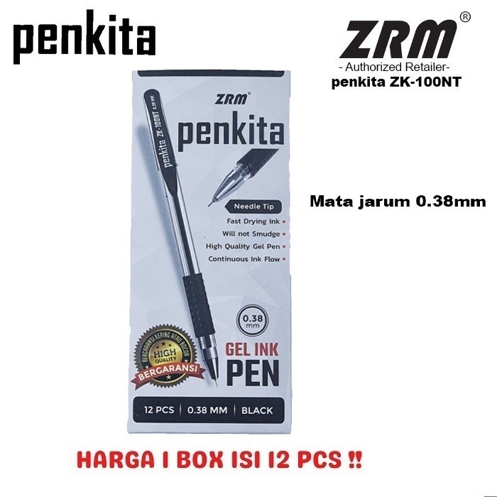 

Gel Pen / Pulpen / Pena ZRM ZK-100NT Penkita 0.38mm
