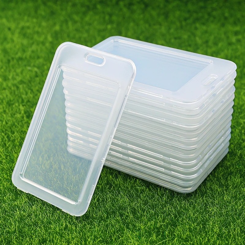 

ID Card Holder Transparan Plastik Name Tag Clear Card C-113 Vertikal 86x54mm Gantungan Kartu ID Card